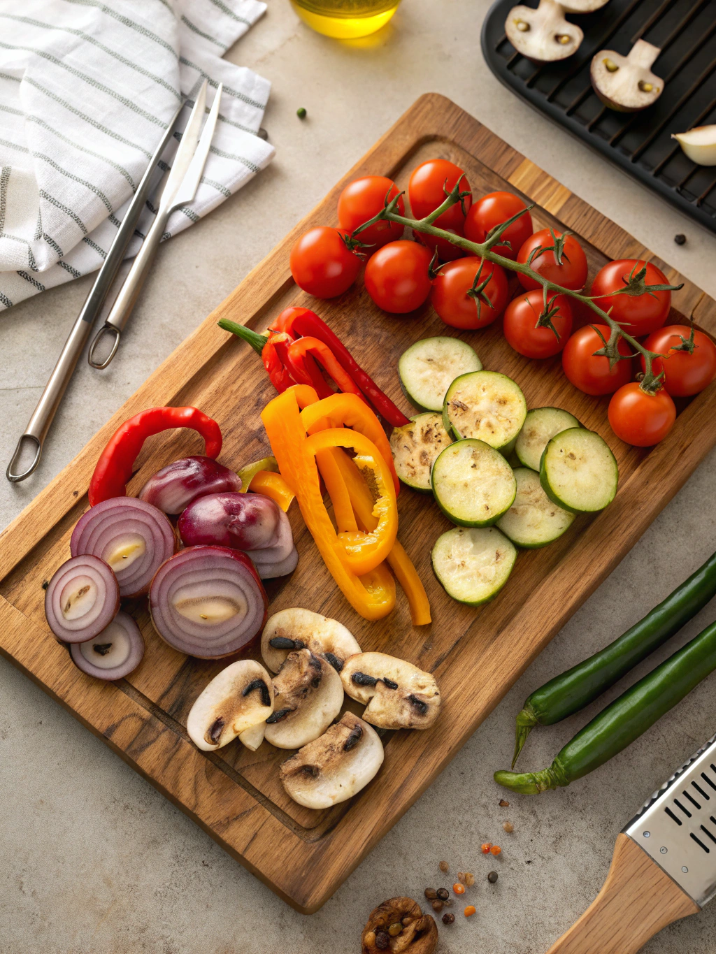 Zutaten für vegetarisches Grillen