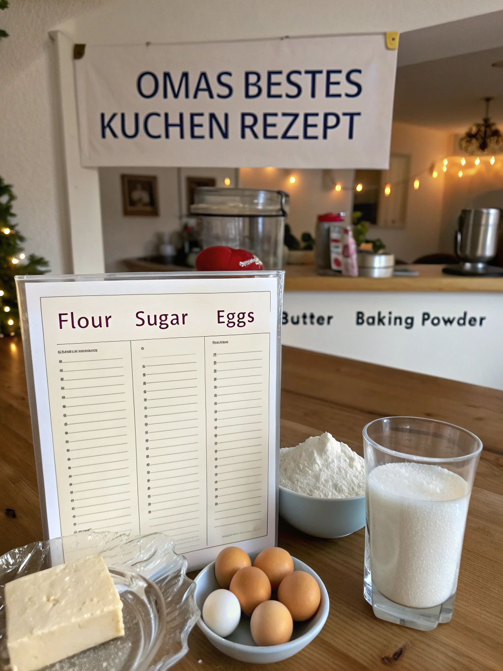 Zutaten für Omas Kuchenrezepte
