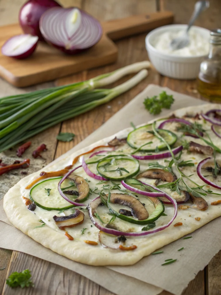 flammkuchen rezept vegetarischingredients
