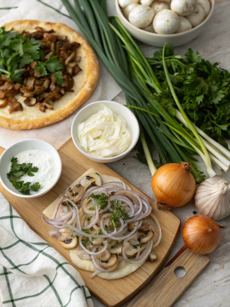 flammkuchen vegetarisch rezeptingredients