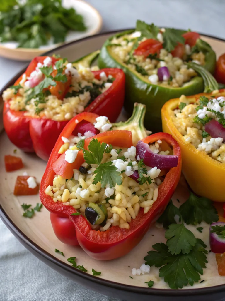 gefüllte paprika vegetarisch rezeptingredients