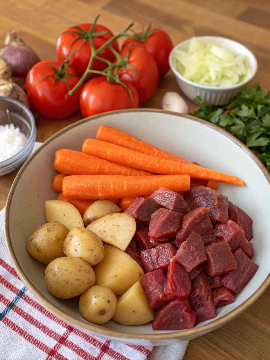 Zutaten für Omas Gulasch