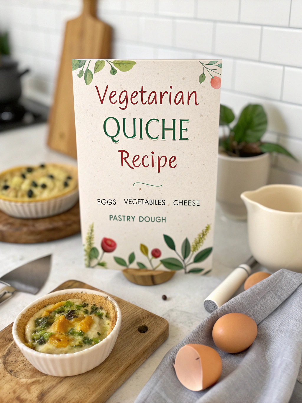 Zutaten für vegetarische Quiche