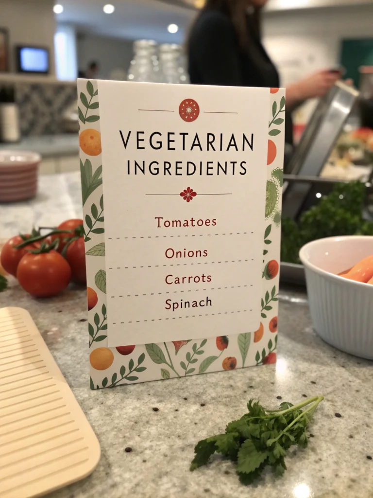 rezept vegetarischingredients