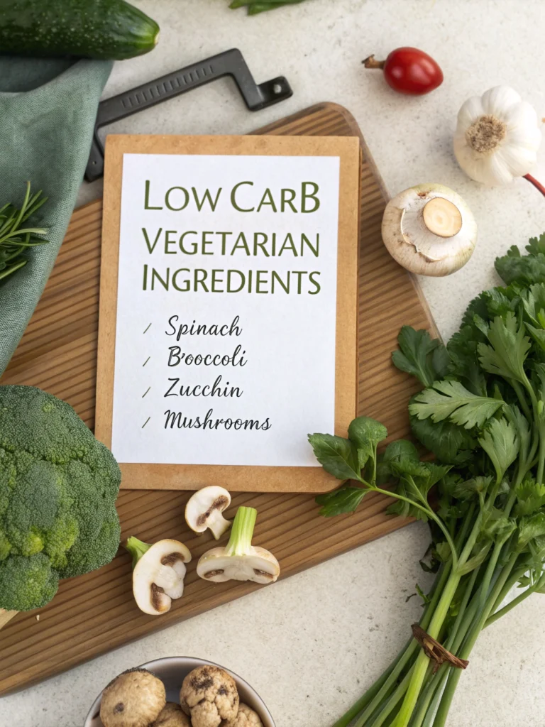 rezepte low carb vegetarischingredients
