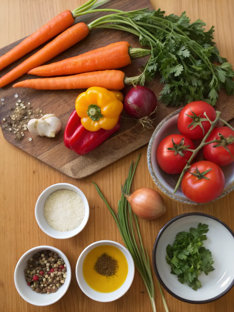 vegetarische schnelle rezepteingredients