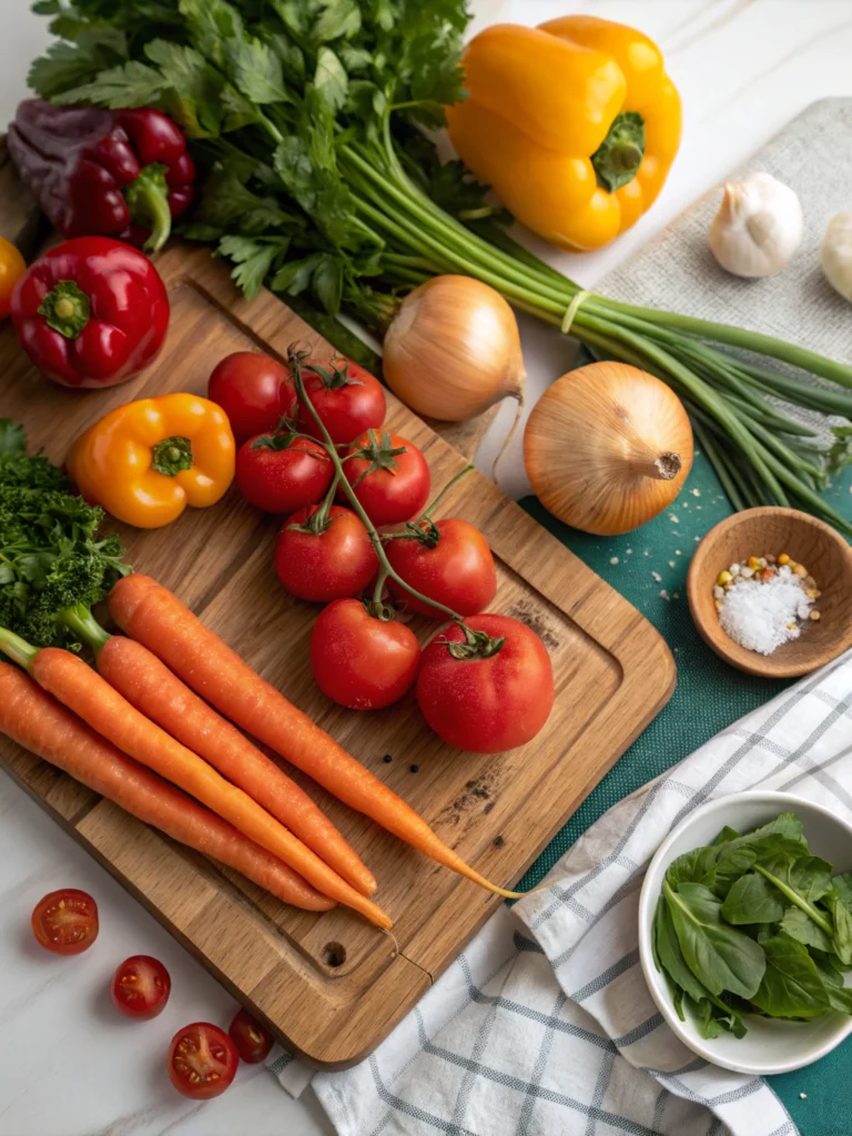 vegetarisches rezeptingredients